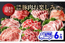【訳あり定期便】宮崎県産豚肉 お楽しみセット6ヶ月定期便【 ロース とんかつ 豚バラ しゃぶしゃぶ 生姜焼き 小間切れ 豚 肉 豚肉 ミヤチク 全6回 】