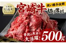宮崎 牛切り落とし 500g【 肉 牛肉 国産 宮崎県産 黒毛和牛 和牛 切り落とし 】