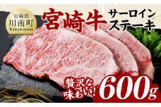 宮崎牛 サーロインステーキ 600g 【 肉 牛肉 国産 宮崎県産 黒毛和牛 サーロインステーキ 】