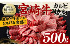 宮崎牛 カルビ焼肉 500g 【 肉 牛肉 国産 宮崎県産 黒毛和牛 カルビ 焼肉 】