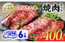 【6ヶ月定期便】いぶさな牛の焼肉セット400g 【 宮崎県産 牛 焼肉 黒毛和牛 定期便 】