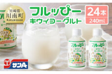 サンA フルッぴーキウイヨーグルト(PET)240ml×24本 【 川南町 フルーツ ヨーグルト キウイ ドリンク 】