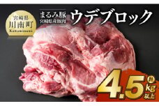 宮崎県産豚肉「まるみ豚」ウデブロック　計4.5kg以上 【 豚肉 豚 肉 国産 川南町 ウデ 】