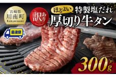 ※最速便※【訳あり】特製塩だれ 厚切り 牛タン 300g【 肉 牛肉 牛たん たん 厚切り 塩ダレ 塩だれ タン 味付き BBQ 焼肉 焼き肉 焼くだけ おかず 簡単調理 】