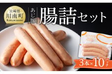 ※令和7年8月発送分※あじ豚ソーセージセット 【 肉 豚 豚肉 あじ豚 ソーセージ 粗挽きソーセージ 宮崎県産 川南町産 】