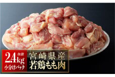 【令和7年9月発送分】【小分け】宮崎県産若鶏　もも肉2.4kg（200g×12袋）【 小分け パック 12袋 鶏肉 】