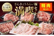 【いろんな料理にアレンジできちゃう満喫コース】令和7年9月発送分　さんきょうみらい豚満喫セット（精肉） 【 満喫 セット 精肉 豚肉 宮崎県産 川南町産 バラ 肩ロース ウデ モモ しゃぶしゃぶ スライス 】