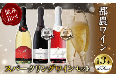スパークリングワイン飲み比べ3本セット 酒 飲料 アルコール 国産_T014-003