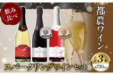 スパークリングワイン飲み比べ3本セット 酒 飲料 アルコール 国産_T014-003