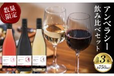 【数量限定】アンベラシー飲み比べ3本セット(レッド・ロゼ・ホワイト) 酒 飲料 アルコール 国産_T014-009