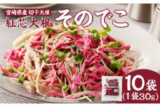 【2週間以内発送】≪宮崎県産≫切干大根(紅芯大根-そのでこ-)計10袋 野菜 加工品 国産_T003-011