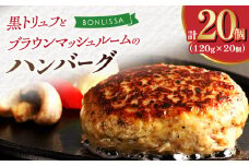 黒トリュフとブラウンマッシュルームのハンバーグ(計20個) 肉 豚肉 加工品 惣菜 国産_T001-0211