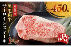 ≪訳あり≫宮崎県産黒毛和牛(経産牛)サーロインステーキ1ポンド(計450g) 肉 牛 牛肉 国産_T025-0131