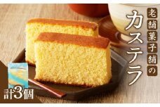 【2週間以内発送】老舗菓子舗のカステラ「計3個・個包装」 お菓子 スイーツ 和菓子 本格_T035-012