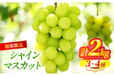 先行予約≪期間限定≫シャインマスカット(計2kg) ぶどう フルーツ 果物 デザート 国産_T051-001