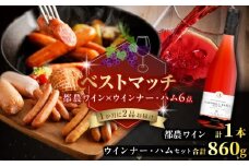 【期間・数量限定】＼ベストマッチ!!／都農ワイン&ウインナー・ハム6点セット 肉 豚肉 酒 ワイン 国産_T999-025