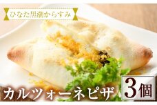 ひなた黒潮からすみのカルツォーネピザ(3個)カラスミ 野菜 チーズ 冷凍 惣菜 イタリアン 宮崎県 門川町【AC-1】【イタリア料理 Bliss】