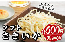 ソフトさきいか(計約600g・100g×6P)干物 おつまみ 珍味 海産物 常温 保存【E-26】【水永水産】