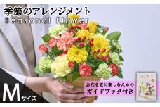 季節のお楽しみフラワーアレンジメント(生花：Mサイズ)生花 花 花束 植物 贈り物 インテリア【FM-27】【フラワーショップまつだ】
