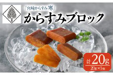 「宮崎からすみ寒」プレミアムブロック(計20g・20g×1個)カラスミ 魚卵  珍味 つまみ 唐墨 珍味 酒の肴 ボラ ぼら 宮崎県 門川町【AW-39】【丸正水産】