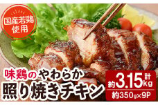 ＜国産＞味鶏のやわらか照り焼きチキン(計約3.15kg)国産 鶏肉 お肉 鳥肉 とり肉 小分け 使いやすい 便利 簡単 調理 時短 冷凍【V-61】【味鶏フーズ】