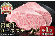 宮崎牛ロースステーキ(計1kg・250g×4) お肉 牛肉 黒毛和牛 ブランド和牛 冷凍 国産 焼肉 BBQ 【R-89】【ミヤチク】
