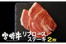 [№5738-0065]宮崎牛 リブロース ステーキ 400g（200g×2）※配送不可：一部離島