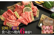 [№5738-0071]宮崎牛 特選 食べ比べ6点盛り 合計600g ※配送不可：一部離島