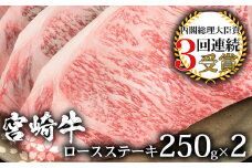 受賞歴多数!! 宮崎牛 ロースステーキ 250g×2【合計500g】送料無料 宮崎県 椎葉村 日本三大秘境 秘境 国産 宮崎県産 ブランド牛 牛肉 牛 和牛 肉 うし お肉 焼き肉 焼肉 BBQ アウトドア キャンプ ロース ステーキ 牛丼 うまい 美味しい おすすめ おかず 多用途 ギフト 贈り物 プレゼント 祝い 内祝い パーティー 誕生日 記念日 お土産 敬老 お中元 お歳暮 [MT-41]