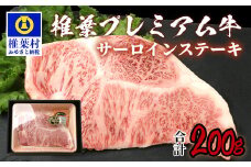 宮崎県産 椎葉牛 椎葉プレミアム牛 サーロイン 200g お試しステーキソース付き［宮崎県 椎葉村 国産 国産牛 黒毛和牛 和牛 牛 牛肉 赤身 にく おにく 肉 お肉  サーロイン ステーキ 焼肉 冷凍 ごちそう 贈物 日本三大秘境］【TK-41】
