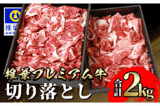 宮崎県産 椎葉プレミアム牛 切り落とし 2kg［宮崎県 椎葉村 国産 国産牛 黒毛和牛 和牛 牛 牛肉 赤身 にく おにく 肉 お肉 a4 A4 やきにく 焼肉 カレー シチュー バーベキュー 炒め物 冷凍 ごちそう 贈物 日本三大秘境］【TK-50】