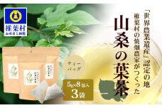 【世界農業遺産の産物】焼畑農家がつくった山桑の葉茶 ティーバック 8パック入り×3袋【桑茶】【YS-28】送料無料 宮崎県 宮崎 椎葉村 椎葉 焼畑 やきはた 山桑の葉茶 山桑 山桑茶 桑茶 くわ茶 お茶 茶 おちゃ ちゃ セット お茶セット ティーパック 天然 健康 ヘルシー