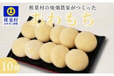 焼畑農家がつくった あわもち 10個【日本三大秘境の地「椎葉村」からお届け】送料無料 宮崎県 宮崎 椎葉村 椎葉 餅 あわ 粟 あわもち あわ餅 粟もち 粟餅 雑穀 もち モチ セット 焼き餅 焼餅 正月 お祝い 祝い 美味しい うまい やきもち もち米 焼きもち【YS-47】