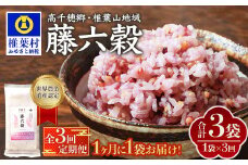 【3回定期便】【雑穀米】藤の花色に染まる美しい六穀米《藤六穀》300g×1袋 3回配送【世界農業遺産 高千穂郷・椎葉山地域】送料無料 定期便 定期 保存食 非常食 米 お米 ご飯 ご当地 贈り物 手土産 お土産 挨拶 祝い ギフト 父 母 栄養 健康 うるち米 たかきび 挽割とうもろこし もちあわ もち麦 黒米【TT-12】