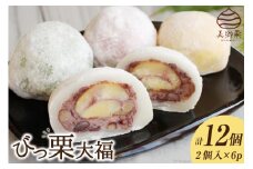 和菓子 びっくり大福 2個入り×6パック [農林産物直売所 美郷ノ蔵 宮崎県 美郷町 31ab0069] 栗 和栗 国産 菓子 詰め合わせ 栗づくし 和菓子 スイーツ 宮崎県産 美郷産 冷凍 送料無料 手作り お菓子 おやつ 渋皮煮