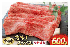 【宮崎牛】 霜降り スライス 600g [マルミヤストア 宮崎県 美郷町 31ag0103] 肉 牛 牛肉 黒毛 和牛 国産 A4 A5 冷凍