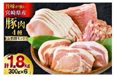 豚肉 小分け 豚 切り落とし バラ スライス ロース 生姜焼き用 とんかつ用 合計1.8kg [甲斐精肉店 宮崎県 美郷町 31as0092] お料理セット 肉 冷凍 宮崎県産 ウデ 腕 切落し 薄切り うす切り 真空包装 詰め合わせ