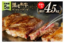 5回 定期便 宮崎県産 黒毛和牛 サーロイン ステーキ 300g ×3×5ヶ月 合計4.5kg [サンアグリフーズ 宮崎県 美郷町 31ba0034] 小分け 冷凍 送料無料 国産 牛 肉 霜降り BBQ バーベキュー キャンプ 真空包装 スペース 収納 サシ がっつり 脂