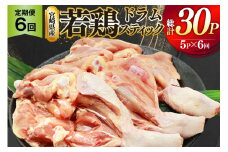 鶏肉 定期便 骨付き もも肉 ドラムスティック 1本入 5p 6回 総計30p [ミヤケイフード 宮崎県 美郷町 31bp0007] ドラム もも モモ 鶏モモ 鶏もも