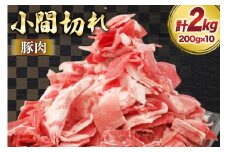豚肉 宮崎県産 豚 小間切れ 200g 10P 計2kg [マルミヤストア 宮崎県 美郷町 31ag0143] 小分け 豚こま 豚コマ 細切れ