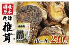 乾燥しいたけ 40g×6袋 240g | 椎茸 小分け パック 小袋 個包装 個別包装 出汁取り 使い切り 使い勝手 普段使い お吸い物 きのこ キノコ類 干ししいたけ 乾しいたけ 原木栽培 乾燥しいたけ 常温 グルメ お取り寄せ おすすめ 宮崎県 高千穂町 |_Tk004-039