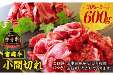 宮崎牛 こま切れ600g ふるさと納税 牛肉 肉 お肉 精肉 挽肉 小間切れ 国産牛 和牛 ブランド牛 贈答 贈り物 ギフト グルメ お取り寄せ 炒め物 料理 アレンジ 牛丼 野菜炒め 肉豆腐 普段使い BBQ 宮崎県 高千穂町 _Tk024-018