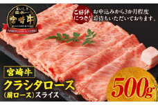 宮崎牛 クラシタローススライス500g ふるさと納税 牛肉 肉 お肉 ロース クラシタロース スライス ブランド牛 和牛 国産牛 国産黒毛和牛 贈り物 贈答 ギフト プレゼント お祝い 内祝い グルメ 記念日 宮崎県 高千穂町 _Tk024-024