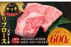 宮崎牛 リブロースステーキ600g_Tk024-029