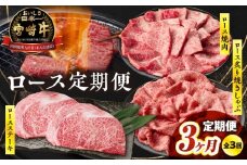 【3か月定期便】宮崎牛ロース定期便| 牛肉 肉 ロース  ロースステーキ ステーキ 焼肉 炙り しゃぶしゃぶ 焼きしゃぶ 霜降り 宮崎牛 料理 アウトドア キャンプ バーベキュー BBQ 贈り物 贈答 ギフト おすそ分け プレゼント パーティー ジューシー 柔らかい |_Tk031-t021