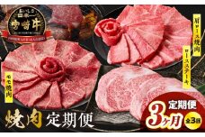 【3か月定期便】宮崎牛焼肉3か月定期便|  牛肉 肉  3回 ロース 肩ロース モモ 焼肉 サシ 霜降り ブランド牛 国産牛 和牛 グルメ お取り寄せ 贈り物 ギフト 贈答 プレゼント アウトドア キャンプ バーベキュー BBQ グランピング  |_Tk031-t026