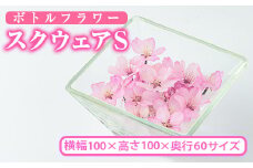 ボトルフラワー スクウェア(S)花 お花 フラワー インテリア【AT003】【ボトルフラワーatelier4-flowers】