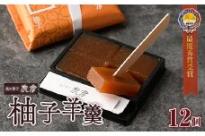 老舗菓子店虎彦の羊羹「一人ひとり」柚子(12個) お菓子 和菓子 スイーツ 個包装 【KZ006】【風の菓子 虎彦】