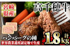 高千穂牛 ハンバーグの種(計1.8kg・900g×2P)国産 宮崎県産 宮崎牛 牛肉 ハンバーグ 霜降り A4 和牛 ブランド牛 【MT006】【JAみやざき 高千穂牛ミートセンター】