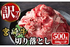 ＜訳あり＞宮崎牛 切り落とし(500g) 牛肉 肉 ブランド牛  冷凍 国産 精肉 お取り寄せ 黒毛和牛 宮崎県 【LJ004】【ローカルブランディング株式会社】